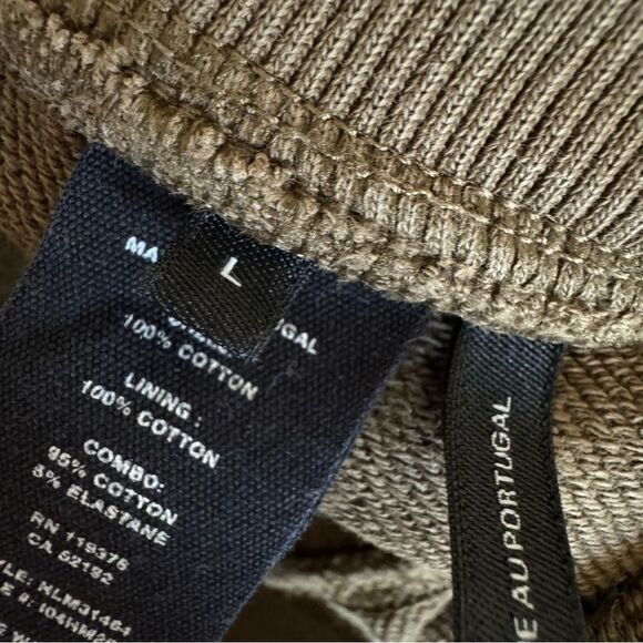 HELMUT LANG Logo Print Army Green Joggers Track Pants Men’s Size L - Picture 12 of 13